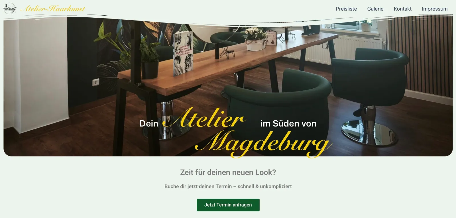 Desktop-Ansicht: Atelier Haarkunst